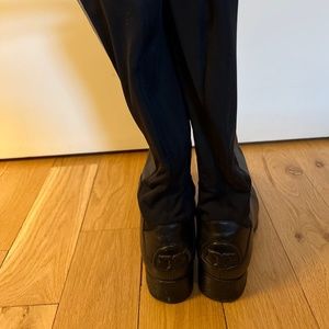 Tory Burch Knee High Stretch Boots Size 8.5